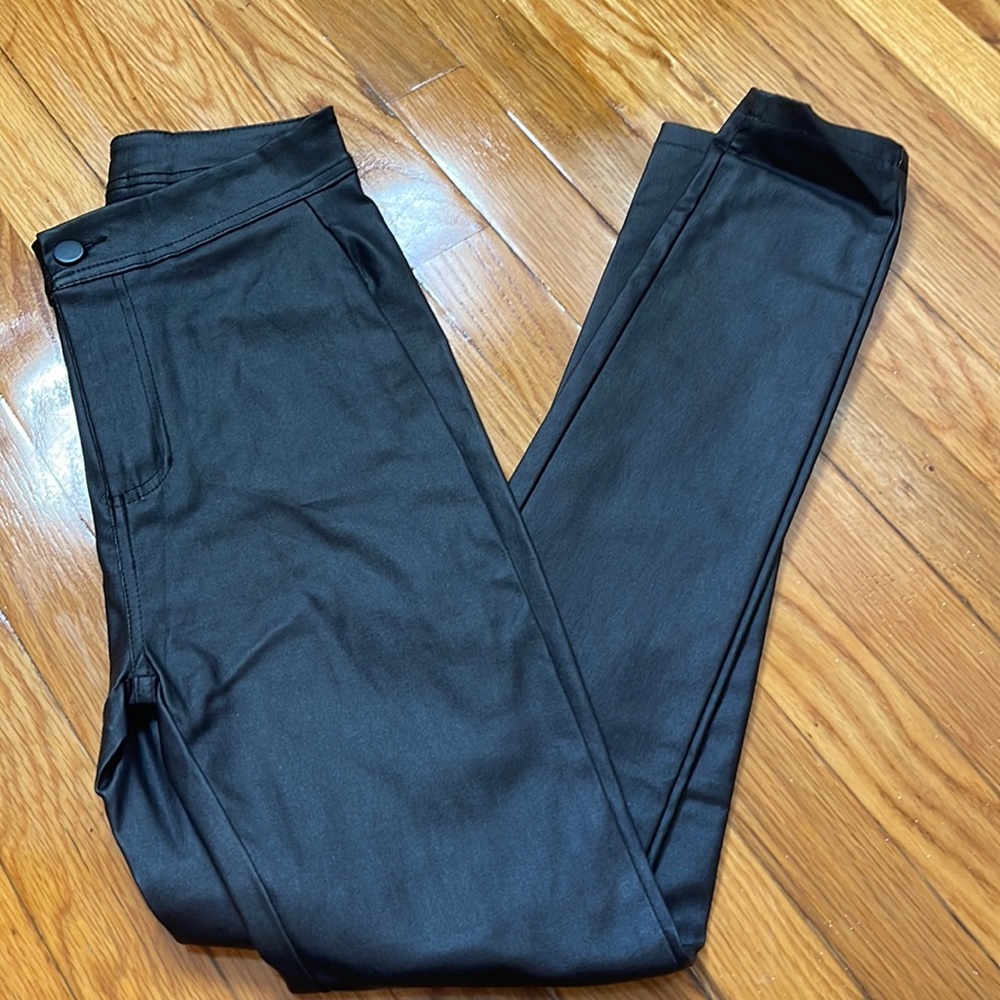 Faux leather pants